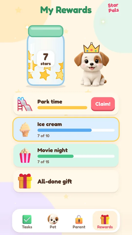 The star jar and rewards